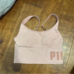 PINK Victoria's Secret Blush Seamless Crop Sports Bra